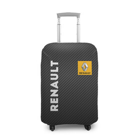 Чехол для чемодана 3D с принтом Renault в Тюмени, 86% полиэфир, 14% спандекс | двустороннее нанесение принта, прорези для ручек и колес | line | renault | reno | yellow | дорога | желтая | лайв | лайн | лайф | линия | пассион | полоса | разметка | рено | фор