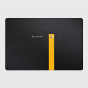 Магнитный плакат 3Х2 с принтом Renault в Тюмени, Полимерный материал с магнитным слоем | 6 деталей размером 9*9 см | line | renault | reno | yellow | дорога | желтая | лайв | лайн | лайф | линия | пассион | полоса | разметка | рено | сталь | фор