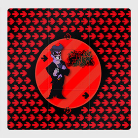 Магнитный плакат 3Х3 с принтом Чувак из Friday Night Funkin в Тюмени, Полимерный материал с магнитным слоем | 9 деталей размером 9*9 см | friday | funkin | night | ночь | папочка | пятница | стрелки | фанк | фридэй