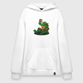 Худи SuperOversize хлопок с принтом Pizza - Ninja Turtles в Тюмени, 70% хлопок, 30% полиэстер, мягкий начес внутри | карман-кенгуру, эластичная резинка на манжетах и по нижней кромке, двухслойный капюшон
 | donatello | leonardo | michelangelo | ninja | pizza | raphael | turtles | донателло | животные | карате | комикс | комиксы | леонардо | микеланджело | мультфильм | мутант | мутанты | ниндзя | пицца | рафаэль | сплинтер | супергерой