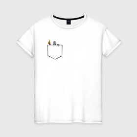 Женская футболка хлопок с принтом Дарк соулс карман в Тюмени, 100% хлопок | прямой крой, круглый вырез горловины, длина до линии бедер, слегка спущенное плечо | dark souls | lfhr cjekc | вфкл ыщгды | дарк соулс | черная душа