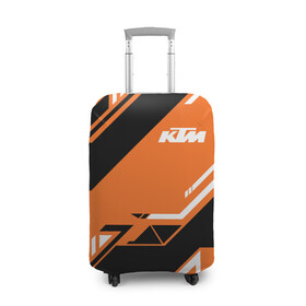 Чехол для чемодана 3D с принтом KTM КТМ SPORT в Тюмени, 86% полиэфир, 14% спандекс | двустороннее нанесение принта, прорези для ручек и колес | enduro | ktm | moto | moto sport | motocycle | orange | sportmotorcycle | ктм | мото | мото спорт | мотоспорт | оранжевый | спорт мото