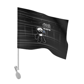 Флаг для автомобиля с принтом tankmen friday night funkin в Тюмени, 100% полиэстер | Размер: 30*21 см | friday | funkin | night | tankman | найт | ночь | пятница | танкист | фанк | фанкин | фридэй