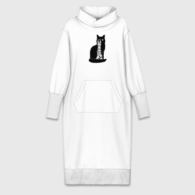 Платье удлиненное хлопок с принтом КотоМордор в Тюмени,  |  | cat | башня | властелин колец | киса | кот | котенок | котэ | кошка | мордор | фильм | черный
