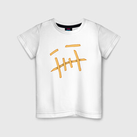Детская футболка хлопок с принтом Travis scott лого из картошки в Тюмени, 100% хлопок | круглый вырез горловины, полуприлегающий силуэт, длина до линии бедер | fashion | fire | game | hip hop | rap | street style | top | игра | мода | огонь | подарок | рэп | топ | уличный стиль | хип хоп