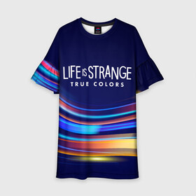 Детское платье 3D с принтом Life is Strange True Colors в Тюмени, 100% полиэстер | прямой силуэт, чуть расширенный к низу. Круглая горловина, на рукавах — воланы | Тематика изображения на принте: amberprice | art | chloeprice | chris | colors | daniel | danieldiaz | is | life | lifeisstrange | lifeisstrange3 | lifeisstrangebeforethestorm | lifeisstrangegame | lis | lis3 | maxcaulfield | pricefield | rachelamber | sean | seandiaz | strange