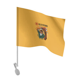 Флаг для автомобиля с принтом Выдающиеся звери в Тюмени, 100% полиэстер | Размер: 30*21 см | beastars | аниме | билл | выдающиеся звери | животные | когти | манга | тигр