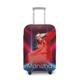 Чехол для чемодана 3D с принтом Манижа  Manizha в Тюмени, 86% полиэфир, 14% спандекс | двустороннее нанесение принта, прорези для ручек и колес | manizha | далеровна | душанбе | евровидение | евровидение 2021 | манижа | певица | таджикистан | хамраева