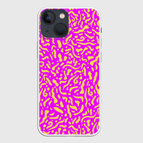 Чехол для iPhone 13 mini с принтом Абстрактные узоры в Тюмени,  |  | abstract | military | neon | pattern | pink | purple | texture | абстракция | бактерии | волны | восточные | гламур | желтые узоры | камуфляж | кудрявые | милитари | нежные | неоновые | орнамент | паттерн | пятна | резьба