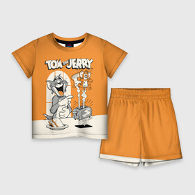 Детский костюм с шортами 3D с принтом Том и Джерри в Тюмени,  |  | Тематика изображения на принте: tom  jerry | tom and jerry | vdzabma | джерри | том | том  джерри | том и джерри