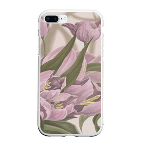 Чехол для iPhone 7Plus/8 Plus матовый с принтом Сахарный розовый в Тюмени, Силикон | Область печати: задняя сторона чехла, без боковых панелей | flowers | sugar pink | бутоны | весна | женственность | нежность | природа | тюльпан | флавер | цветы