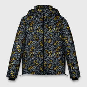 Мужская зимняя куртка 3D с принтом Велосипеды в Тюмени, верх — 100% полиэстер; подкладка — 100% полиэстер; утеплитель — 100% полиэстер | длина ниже бедра, свободный силуэт Оверсайз. Есть воротник-стойка, отстегивающийся капюшон и ветрозащитная планка. 

Боковые карманы с листочкой на кнопках и внутренний карман на молнии. | Тематика изображения на принте: biker | bmx | extreme | motocros | motox | mx | racing | speed | байкер | велик | велокросс | велосипед | велосипедный спорт | велоспорт | гонки | горный велоспорт | железный конь | кросс | мотоспорт | скорость
