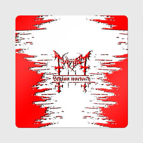 Магнит виниловый Квадрат с принтом mayhem в Тюмени, полимерный материал с магнитным слоем | размер 9*9 см, закругленные углы | black | black metal | burzum | de mysteriis dom sathanas | dead | deathcrush | dom | dwi | dwi woii | euronymous | freezing | hellhammer | lords of chaos | mayhem | metal | mysteriis | necrobutcher | norwegian black metal | sathanas | the true mayhem