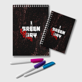 Блокнот с принтом green day в Тюмени, 100% бумага | 48 листов, плотность листов — 60 г/м2, плотность картонной обложки — 250 г/м2. Листы скреплены удобной пружинной спиралью. Цвет линий — светло-серый
 | american idiot | boulevard of broke | day | green | green day | green day hits | green day lyrics | green day mix | green day music video | green day official | green day songs | green day videos | greenday | music | music video | official | warner record