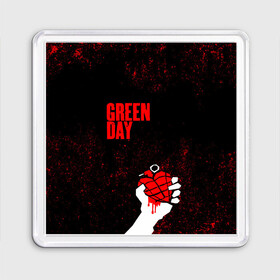 Магнит 55*55 с принтом green day в Тюмени, Пластик | Размер: 65*65 мм; Размер печати: 55*55 мм | Тематика изображения на принте: american idiot | boulevard of broke | day | green | green day | green day hits | green day lyrics | green day mix | green day music video | green day official | green day songs | green day videos | greenday | music | music video | official | warner record