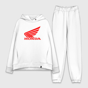 Женский костюм хлопок Oversize с принтом Honda | Мото Лого (Z) в Тюмени,  |  | bike | bikers | honda | honda logo | honda moto | moto | motorcycle | sport | байк | байкер | мото | мотоциклы | спорт | хонда лого | хонда мото