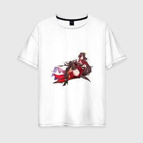 Женская футболка хлопок Oversize с принтом Бей Доу в Тюмени, 100% хлопок | свободный крой, круглый ворот, спущенный рукав, длина до линии бедер
 | арт | бей доу | боевая девушка | бэй доу | милая девушка | рисунок