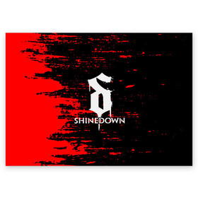 Поздравительная открытка с принтом shinedown в Тюмени, 100% бумага | плотность бумаги 280 г/м2, матовая, на обратной стороне линовка и место для марки
 | Тематика изображения на принте: 45 shinedown | atlantic | atlantic records | brent smith | cut the cord | get up shinedown | music video | official video | rock | shinedown | shinedown (musical group) | shinedown devil | sound of madness | state of my head | zach myers