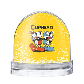 Снежный шар с принтом CUPHEAD в Тюмени, Пластик | Изображение внутри шара печатается на глянцевой фотобумаге с двух сторон | run and gun | studiomdhr entertainment | tedcuphd | платформер | чашкоголовый