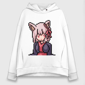 Женское худи Oversize хлопок с принтом Pixel art anime в Тюмени, френч-терри — 70% хлопок, 30% полиэстер. Мягкий теплый начес внутри —100% хлопок | боковые карманы, эластичные манжеты и нижняя кромка, капюшон на магнитной кнопке | anime | art | girl | manga | pixel | аниме | арт | девушка | манга | пиксель