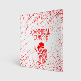 Холст квадратный с принтом cannibal corpse в Тюмени, 100% ПВХ |  | cannibal | cannibal corpse | cannibal corpse butchered at birth | cannibal corpse eaten back to life | cannibal corpse hammer smashed face | corpse | death metal | металл | пластинки с металлическим лезвием | рок | труп каннибала