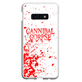 Чехол для Samsung S10E с принтом cannibal corpse в Тюмени, Силикон | Область печати: задняя сторона чехла, без боковых панелей | cannibal | cannibal corpse | cannibal corpse butchered at birth | cannibal corpse eaten back to life | cannibal corpse hammer smashed face | corpse | death metal | металл | пластинки с металлическим лезвием | рок | труп каннибала