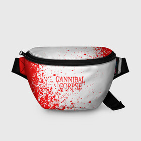 Поясная сумка 3D с принтом cannibal corpse в Тюмени, 100% полиэстер | плотная ткань, ремень с регулируемой длиной, внутри несколько карманов для мелочей, основное отделение и карман с обратной стороны сумки застегиваются на молнию | cannibal | cannibal corpse | cannibal corpse butchered at birth | cannibal corpse eaten back to life | cannibal corpse hammer smashed face | corpse | death metal | металл | пластинки с металлическим лезвием | рок | труп каннибала