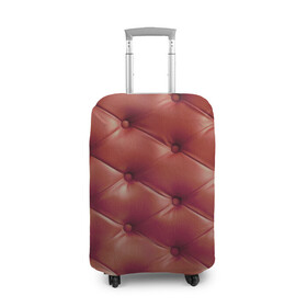 Чехол для чемодана 3D с принтом Диванчик в Тюмени, 86% полиэфир, 14% спандекс | двустороннее нанесение принта, прорези для ручек и колес | диванная обивка | кожа | обивка из кожи | текстура