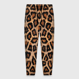 Мужские брюки 3D с принтом Шкура Леопарда в Тюмени, 100% полиэстер | манжеты по низу, эластичный пояс регулируется шнурком, по бокам два кармана без застежек, внутренняя часть кармана из мелкой сетки | leopard | skin | wool | кожа | леопард