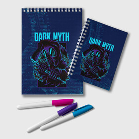 Блокнот с принтом Dark Myth в Тюмени, 100% бумага | 48 листов, плотность листов — 60 г/м2, плотность картонной обложки — 250 г/м2. Листы скреплены удобной пружинной спиралью. Цвет линий — светло-серый
 | Тематика изображения на принте: steampunk | арт | графика | обои | плакат | постер | стимпанк