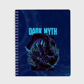 Тетрадь с принтом Dark Myth в Тюмени, 100% бумага | 48 листов, плотность листов — 60 г/м2, плотность картонной обложки — 250 г/м2. Листы скреплены сбоку удобной пружинной спиралью. Уголки страниц и обложки скругленные. Цвет линий — светло-серый
 | steampunk | арт | графика | обои | плакат | постер | стимпанк