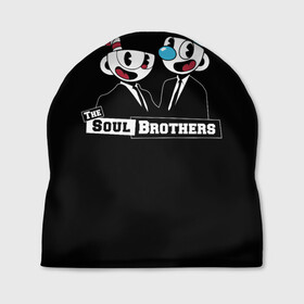 Шапка 3D с принтом The Soul Brothers в Тюмени, 100% полиэстер | универсальный размер, печать по всей поверхности изделия | Тематика изображения на принте: art | brothers | cartoon | cup | cuphead | devil | dice | game | king | mugman | soul | the | арт | бос | босс | братья | голова | демон | душа | дьявол | игра | капхед | магмен | мультик | мультфильм | платформер | чаша | чашка | человек | чер