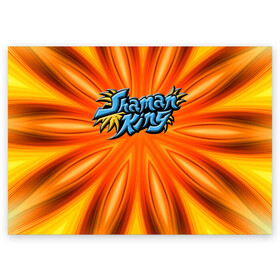 Поздравительная открытка с принтом Shaman King в Тюмени, 100% бумага | плотность бумаги 280 г/м2, матовая, на обратной стороне линовка и место для марки
 | anime | manga | shaman king | аниме | король шаманов | манга | шамаг кинг
