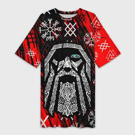 Платье-футболка 3D с принтом БОГ ОДИН СИВОЛИКА в Тюмени,  |  | slav | бог один | восточные славяне | оберег | один | русь | символика | славяне | славянская символика.