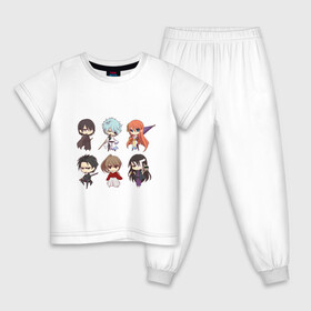 Детская пижама хлопок с принтом Gintama Characters в Тюмени, 100% хлопок |  брюки и футболка прямого кроя, без карманов, на брюках мягкая резинка на поясе и по низу штанин
 | anime | ginatama | manga | аниме | гинтама | друзья | манга