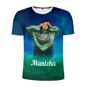 Мужская футболка 3D спортивная с принтом Манижа  Manizha в Тюмени, 100% полиэстер с улучшенными характеристиками | приталенный силуэт, круглая горловина, широкие плечи, сужается к линии бедра | manizha | далеровна | душанбе | евровидение | евровидение 2021 | манижа | певица | таджикистан | хамраева