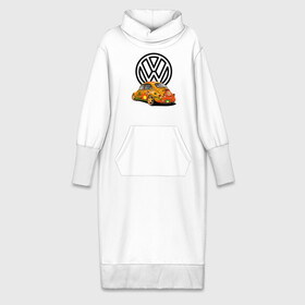 Платье удлиненное хлопок с принтом Volkswagen в Тюмени,  |  | car | volkswagen | жук | классика | машина | скорость