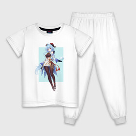 Детская пижама хлопок с принтом Гань Юй в Тюмени, 100% хлопок |  брюки и футболка прямого кроя, без карманов, на брюках мягкая резинка на поясе и по низу штанин
 | арт | боевая девушка | гань юй | коза | козочка | кокосовая козочка | милая девушка | рисунок