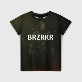 Детская футболка 3D с принтом BRZRZR в Тюмени, 100% гипоаллергенный полиэфир | прямой крой, круглый вырез горловины, длина до линии бедер, чуть спущенное плечо, ткань немного тянется | berserker | киану ривз | комикс | постер