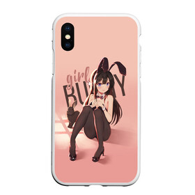 Чехол для iPhone XS Max матовый с принтом Bunny Girl в Тюмени, Силикон | Область печати: задняя сторона чехла, без боковых панелей | Тематика изображения на принте: anime | aobuta | bunny | bunny girl | futaba | kaede | mai | nodoka | pfnds | rio | sakuta | shoko | аниме | анимэ | девочка зайка | зайка | каэдэ | комедия | маи | нодока | панда | рио | сакута | сёко | футаба | шоко