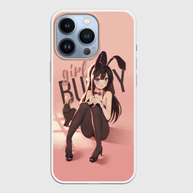 Чехол для iPhone 13 Pro с принтом Bunny Girl apricot в Тюмени,  |  | anime | aobuta | bunny | bunny girl | futaba | kaede | mai | nodoka | pfnds | rio | sakuta | shoko | аниме | анимэ | девочка зайка | зайка | каэдэ | комедия | маи | нодока | панда | рио | сакута | сёко | футаба | шоко