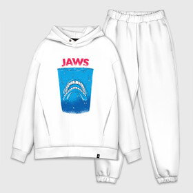 Мужской костюм хлопок OVERSIZE с принтом Jaws Челюсти   Прикол в Тюмени,  |  | art | film | horror | killer | merch | movie | parody | shark | teeth | white | акула | арт | белая акула | вставная челюсть | зубы | иллюстрация | кино | мерч | пародия | пародия на постер | пенсия | спилберг | стакан | фильм 