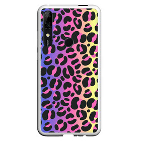 Чехол для Honor P Smart Z с принтом Neon Leopard Pattern в Тюмени, Силикон | Область печати: задняя сторона чехла, без боковых панелей | Тематика изображения на принте: africa | afrika | gradient | summer | tropical | африка | африканский узор | градиент | леопард | леопардовый узор | лето | неон | неоновое свечение | паттерт | пятна | разные цвета | саванна | тропики | тропический узор