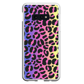 Чехол для Samsung S10E с принтом Neon Leopard Pattern в Тюмени, Силикон | Область печати: задняя сторона чехла, без боковых панелей | Тематика изображения на принте: africa | afrika | gradient | summer | tropical | африка | африканский узор | градиент | леопард | леопардовый узор | лето | неон | неоновое свечение | паттерт | пятна | разные цвета | саванна | тропики | тропический узор