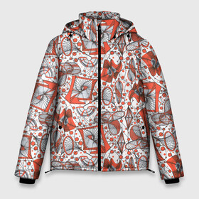 Мужская зимняя куртка 3D с принтом Кинетическая скульптура в Тюмени, верх — 100% полиэстер; подкладка — 100% полиэстер; утеплитель — 100% полиэстер | длина ниже бедра, свободный силуэт Оверсайз. Есть воротник-стойка, отстегивающийся капюшон и ветрозащитная планка. 

Боковые карманы с листочкой на кнопках и внутренний карман на молнии. | Тематика изображения на принте: circle | geometry | glitch. | graphics | kinetics | lines | optical illusions | sculpture | геометрия | графика | кинетика | круг | линии | оптические иллюзии | сбой | скульптура