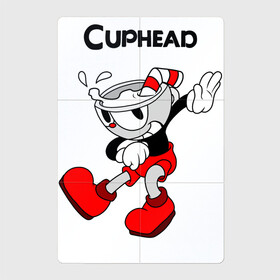 Магнитный плакат 2Х3 с принтом Cuphead Капхед в Тюмени, Полимерный материал с магнитным слоем | 6 деталей размером 9*9 см | cup head | cuphead | run and gun | детям | капхед | капхэд | логотипы игр | персонажи игр | чашка