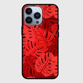 Чехол для iPhone 13 Pro с принтом Тропические листья Монстера в Тюмени,  |  | art | background | design | exotic | fabric | fashion | hawaii | illustration | jungle | leaf | monstera | nature | palm | pattern | plant | summer | texture | tree | tropical | vector | wallpaper | листья | монстера | паттерн | растение | тропика | узоры