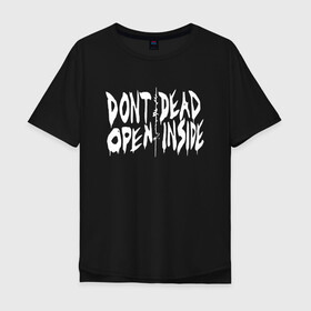 Мужская футболка хлопок Oversize с принтом DEAD INSIDE в Тюмени, 100% хлопок | свободный крой, круглый ворот, “спинка” длиннее передней части | dead inside | dont open | гуль | дед инсайт | дединсайт | дэд инсайт | дэдинсайт | интроверт | кен канеки | мертв внутри | мертвый внутри
