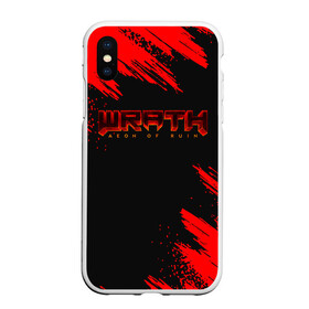 Чехол для iPhone XS Max матовый с принтом WRATH: Aeon of Ruin LOGO в Тюмени, Силикон | Область печати: задняя сторона чехла, без боковых панелей | 90 е | aeon of ruin | quake | tegunvteg | wrath | wrath: aeon of ruin | игра | компьютерная игра | монстры | ретро | реьро шутер | шутер