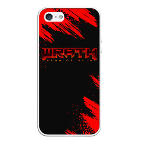 Чехол для iPhone 5/5S матовый с принтом WRATH: Aeon of Ruin LOGO в Тюмени, Силикон | Область печати: задняя сторона чехла, без боковых панелей | Тематика изображения на принте: 90 е | aeon of ruin | quake | tegunvteg | wrath | wrath: aeon of ruin | игра | компьютерная игра | монстры | ретро | реьро шутер | шутер